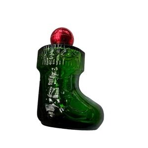Vtg Avon Boot  Decanter Bottle Christmas Bells Charisma Cologne